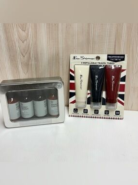 Ben Sherman Men Grooming Refillable Tubes in White, Navy, Red